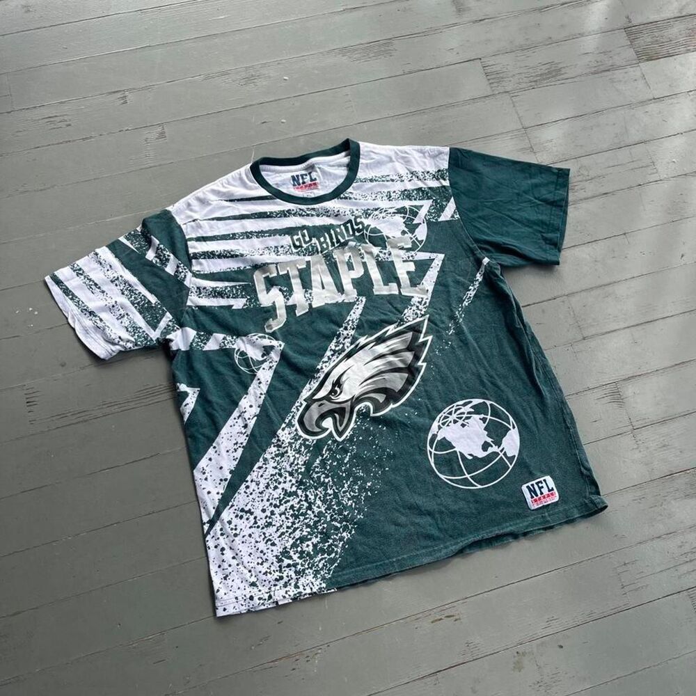 NFL Staple Philadelphia Eagles Football AOP Graphic Tee Shirt